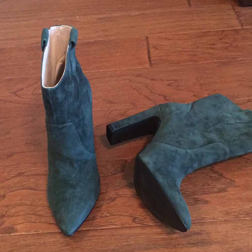 Kristin Cavallari Forest Green Booties